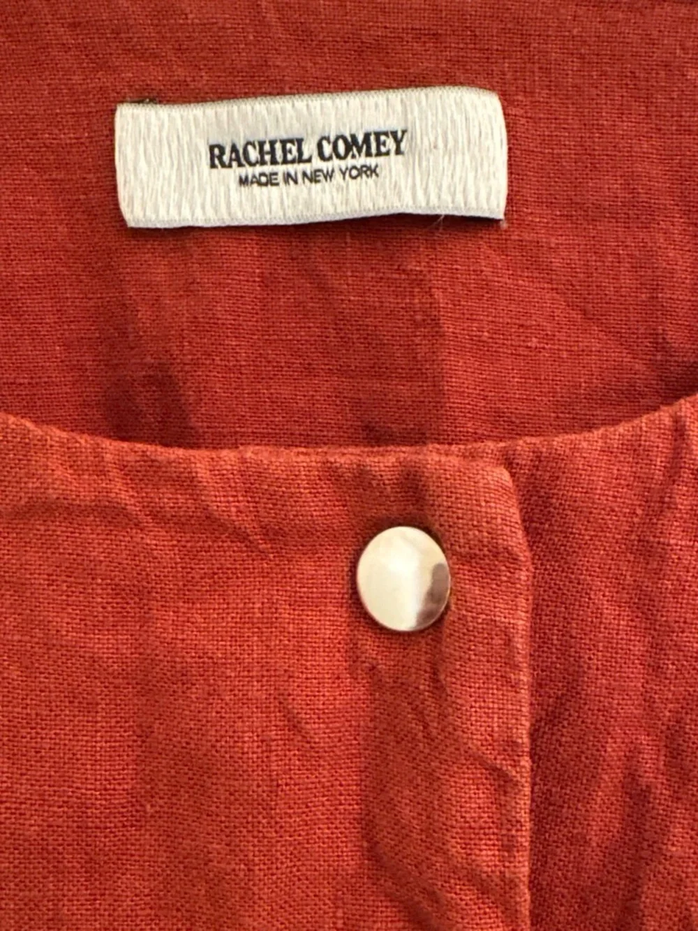 Linen Rust-Orange Rachel Comey Jumpsuit in a Size 4